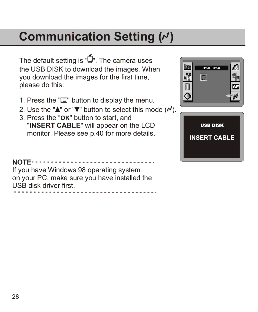 Largan EASY 200 manual Communication Setting 