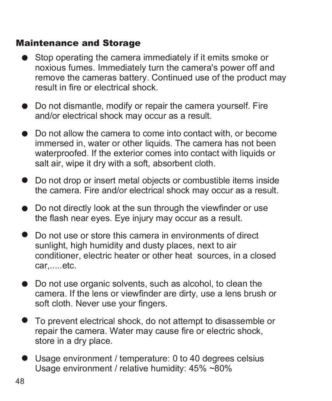 Largan EASY 200 manual Maintenance and Storage 