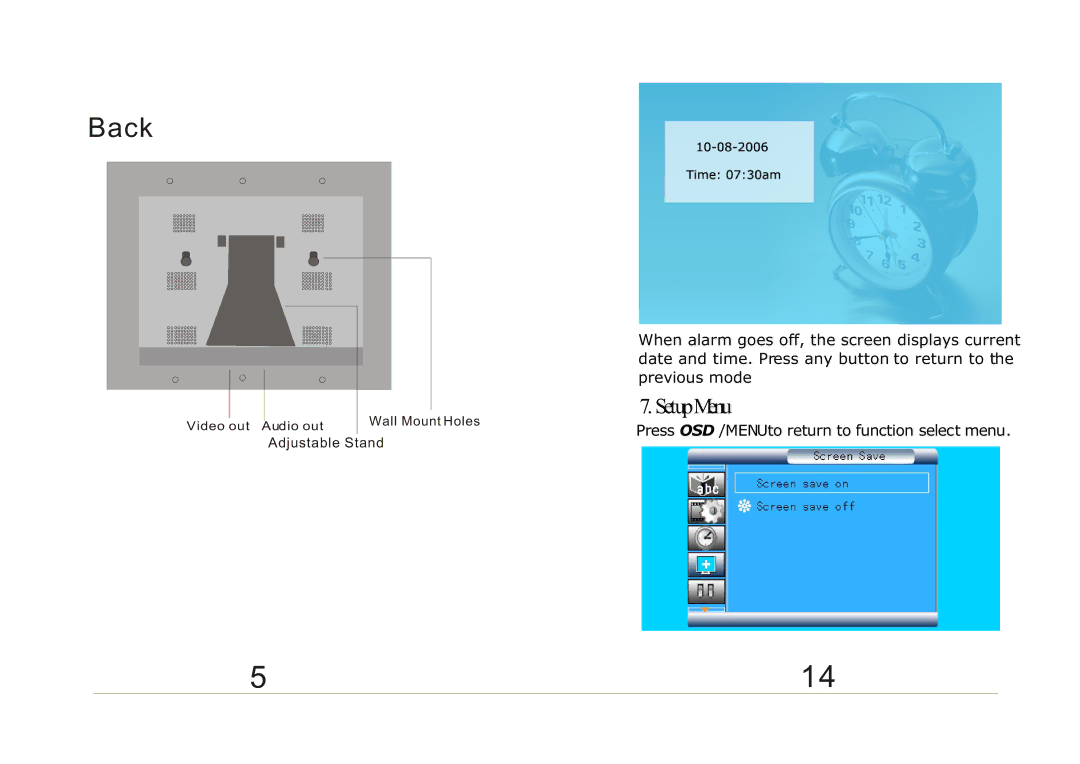 Laser AM104L2007032801, AO-DPF10 user manual Back 