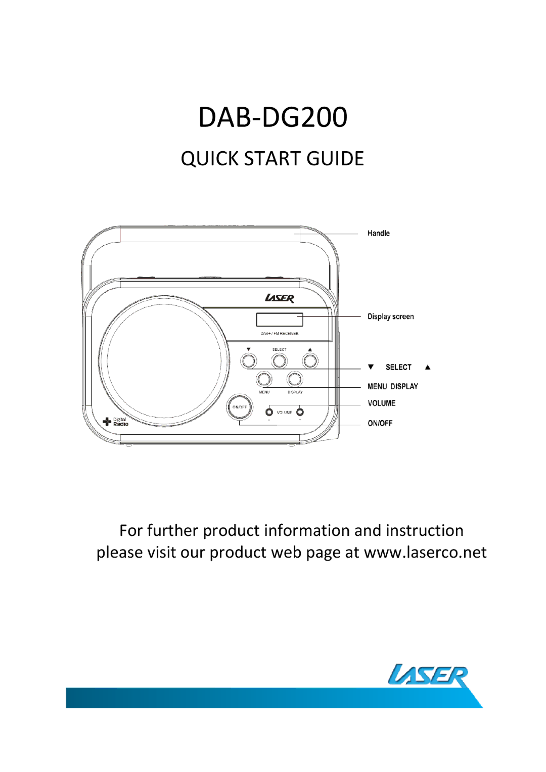 Laser DAB-DG200 quick start 