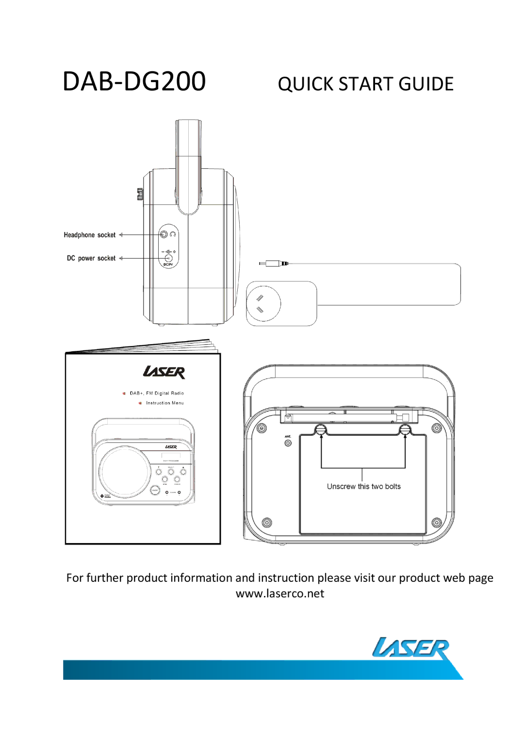 Laser DAB-DG200 quick start 