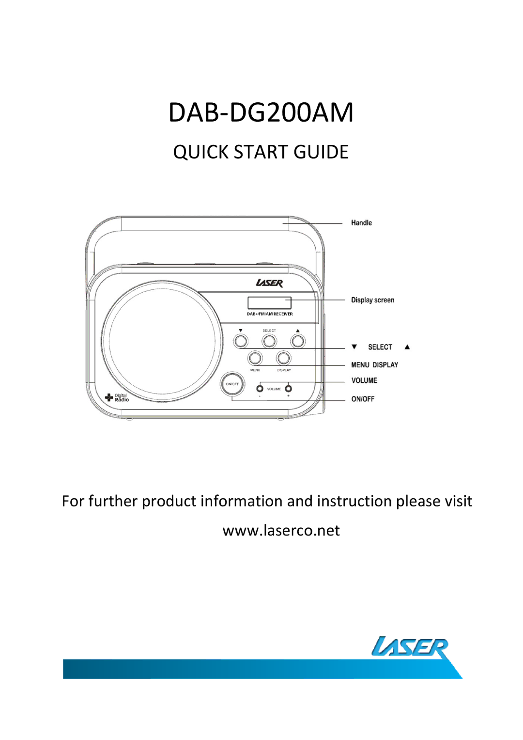 Laser DAB-DG200AM quick start 