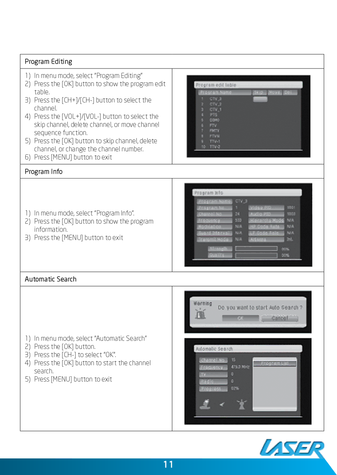 Laser DVBT-C30 user manual 