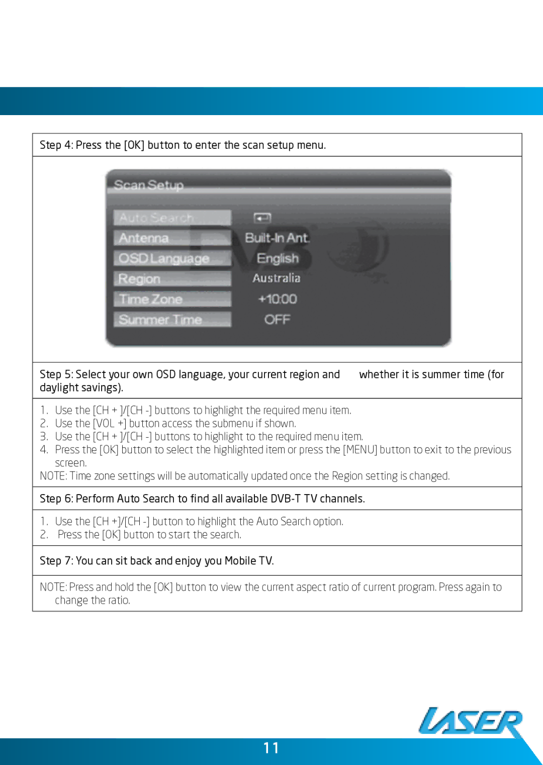 Laser DVBT-MP32 user manual 