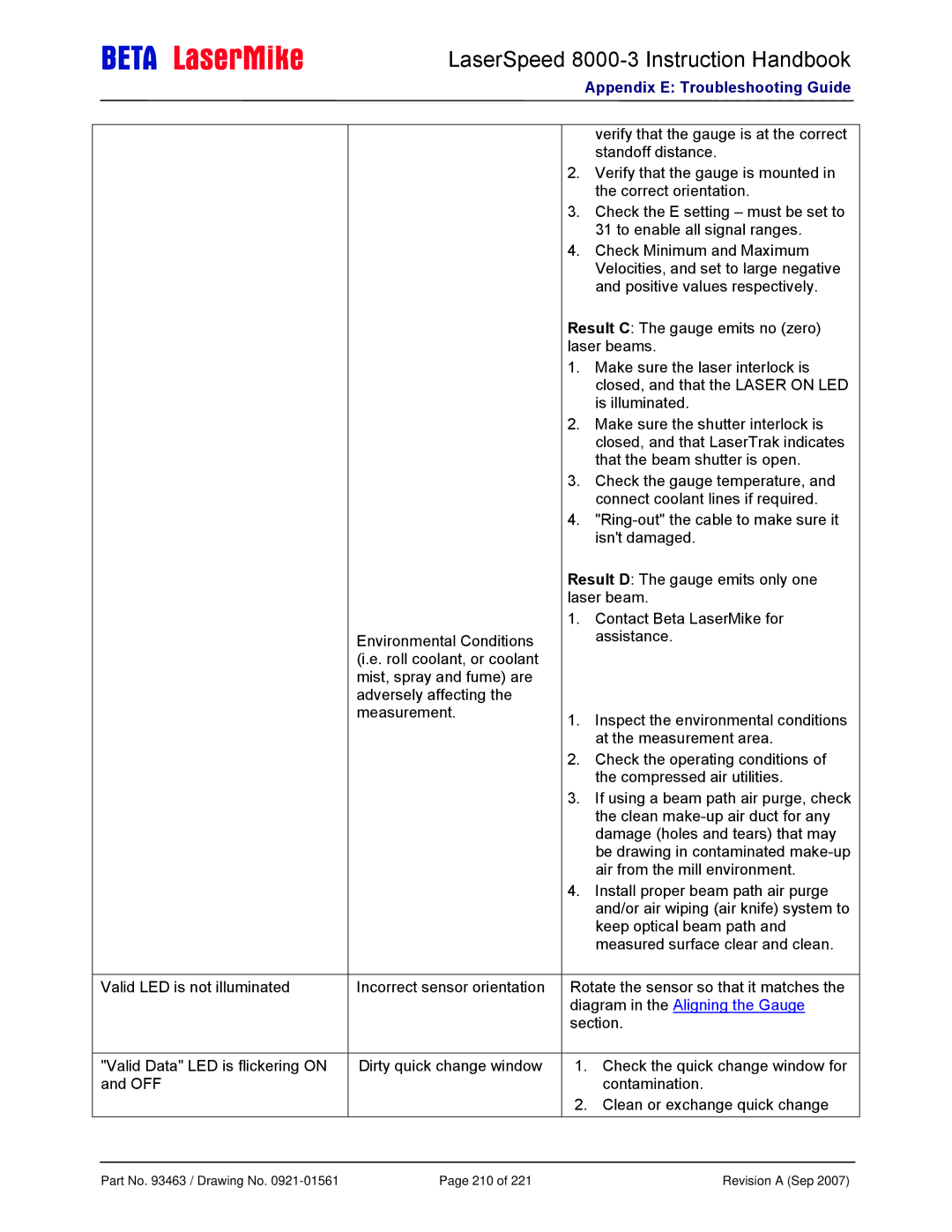 Laser LS8000-3 manual LaserSpeed 8000-3 Instruction Handbook 