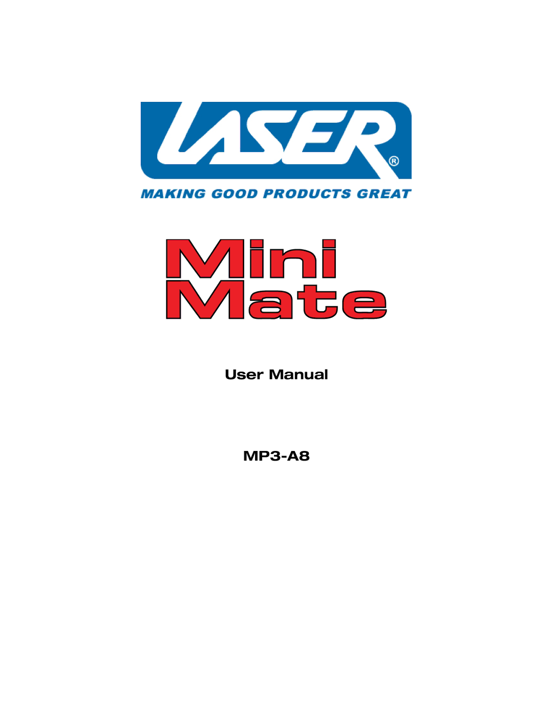 Laser MP3-4GA8, MP3-2GA8 user manual MP3-A8 