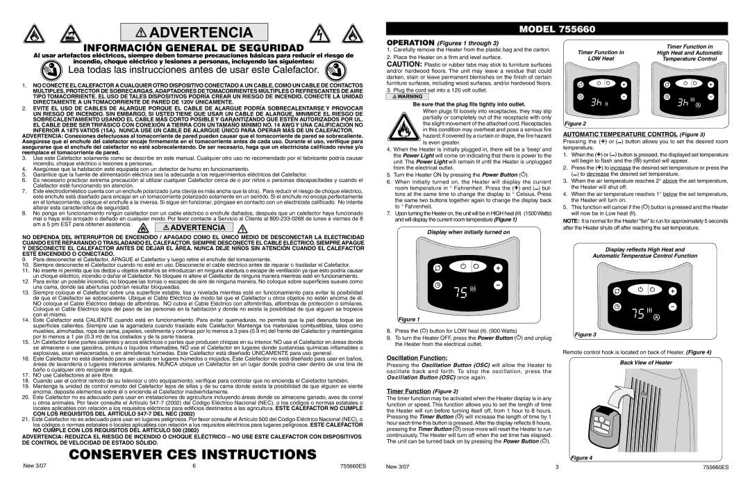 Lasko 755660 manual Oscillation Function, Timer Function Figure, Automatic Temperature Control Figure 