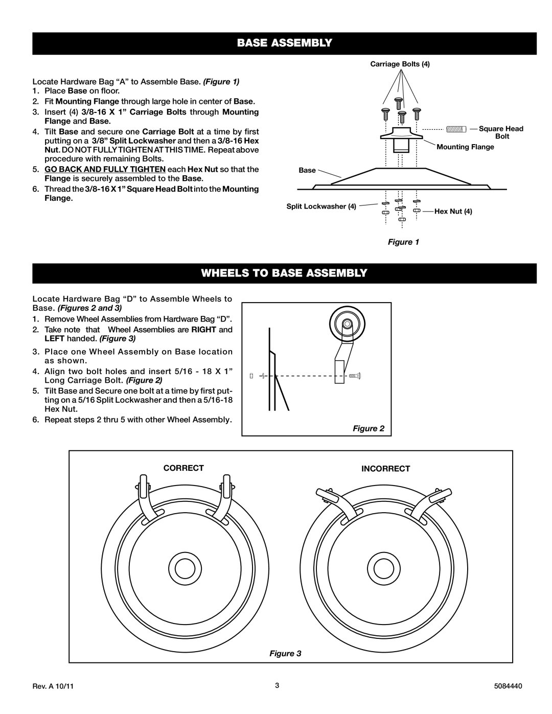 Lasko X30400 instruction sheet Wheels to Base Assembly 