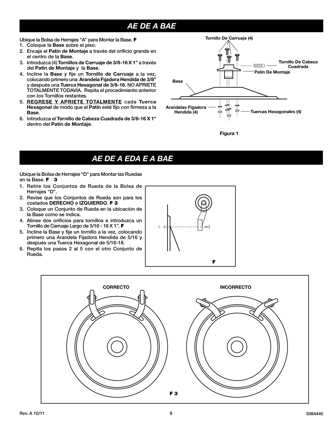 Lasko X30400 instruction sheet Costados Derecho e IZQUIERDO. Figura 