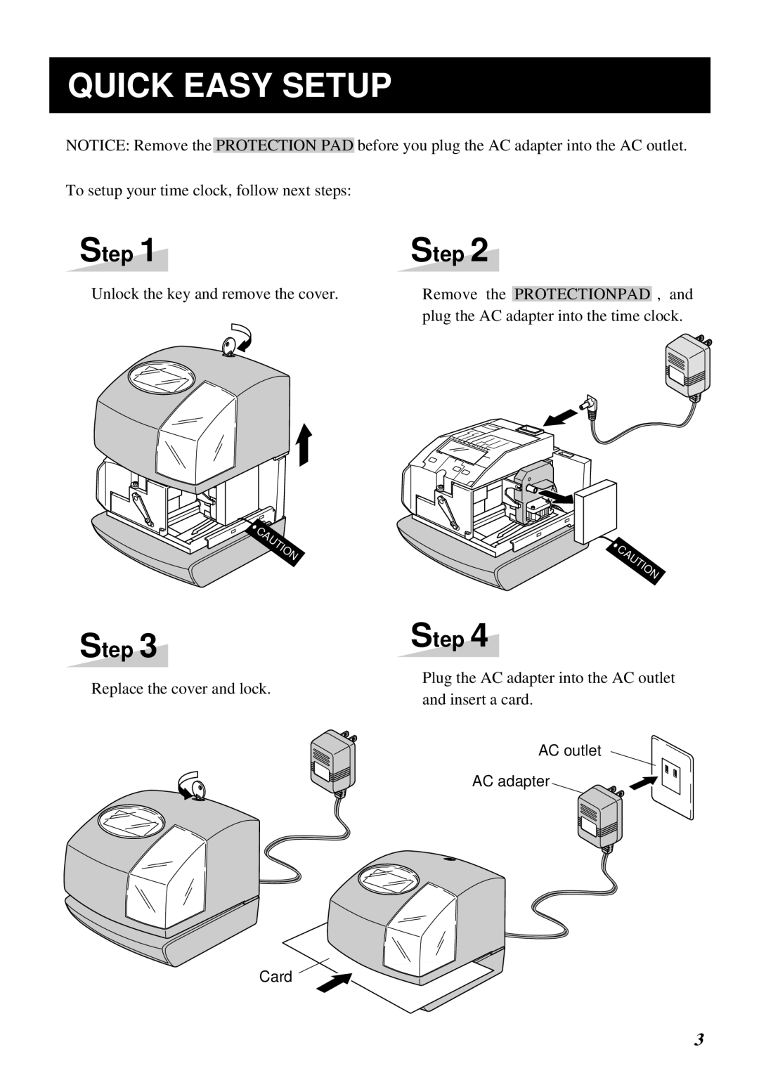 Lathem 1000E manual Quick Easy Setup 