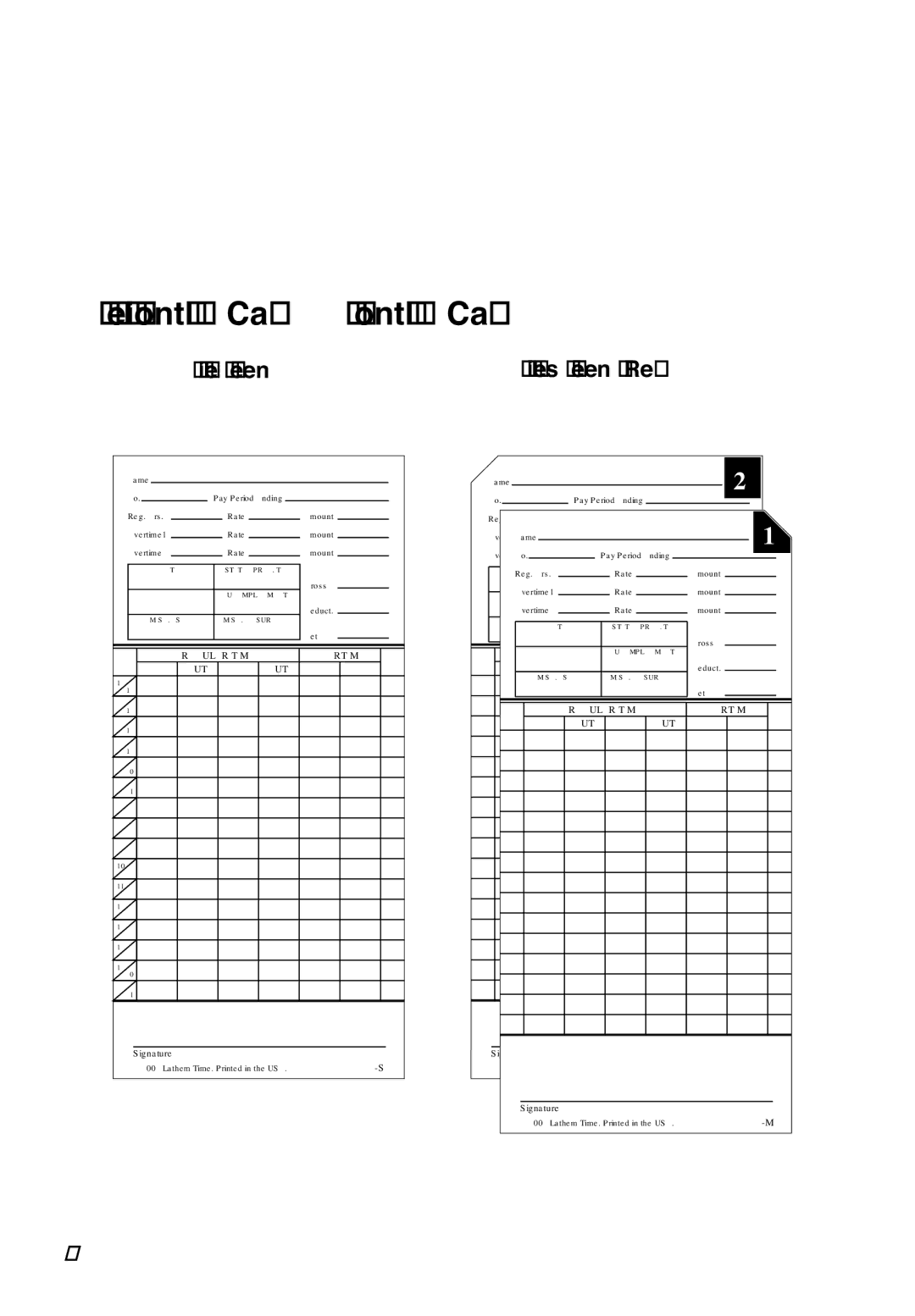 Lathem 6000E manual Semi-Monthly Card 