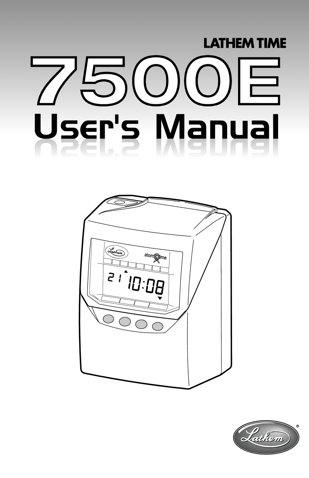 Lathem 7500E manual 