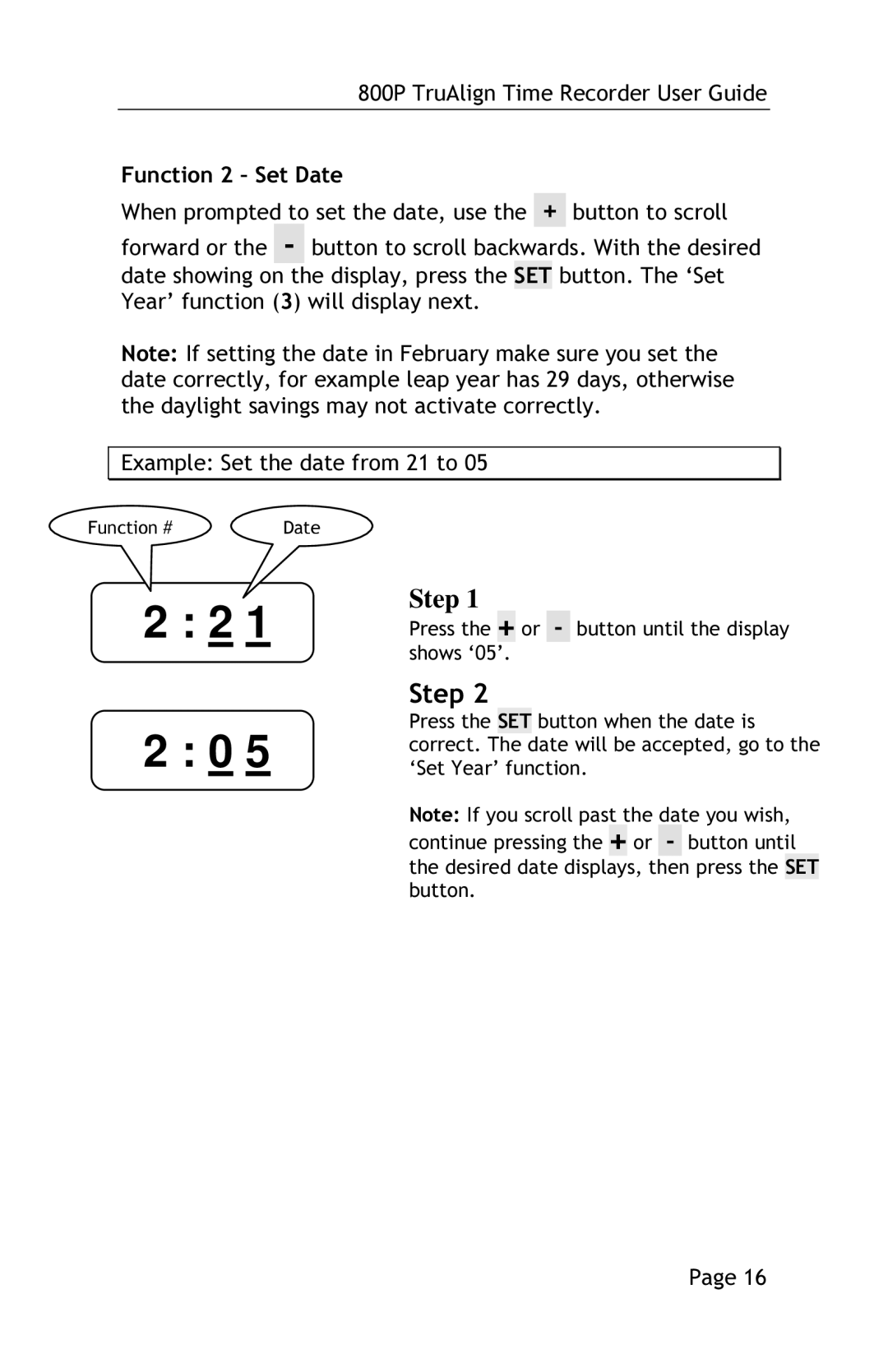 Lathem 800P manual Step 