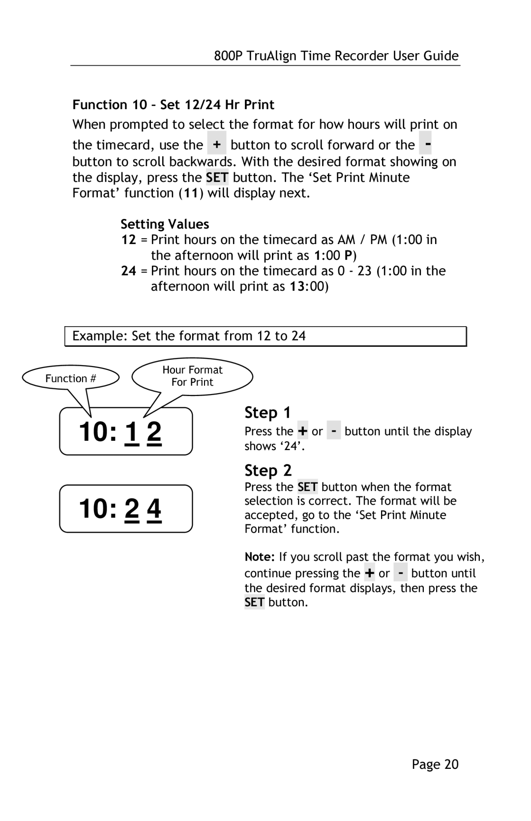 Lathem 800P manual 10 1 10 2 