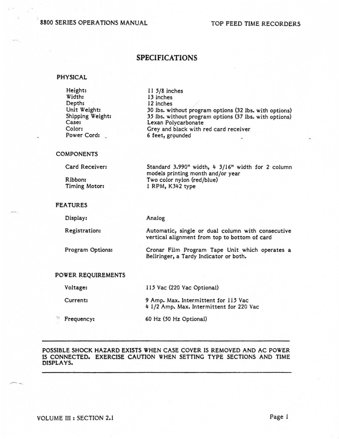 Lathem 8800 Series manual 