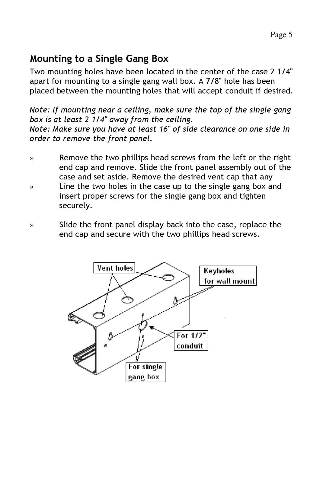 Lathem AT-DDC4 manual Mounting to a Single Gang Box 