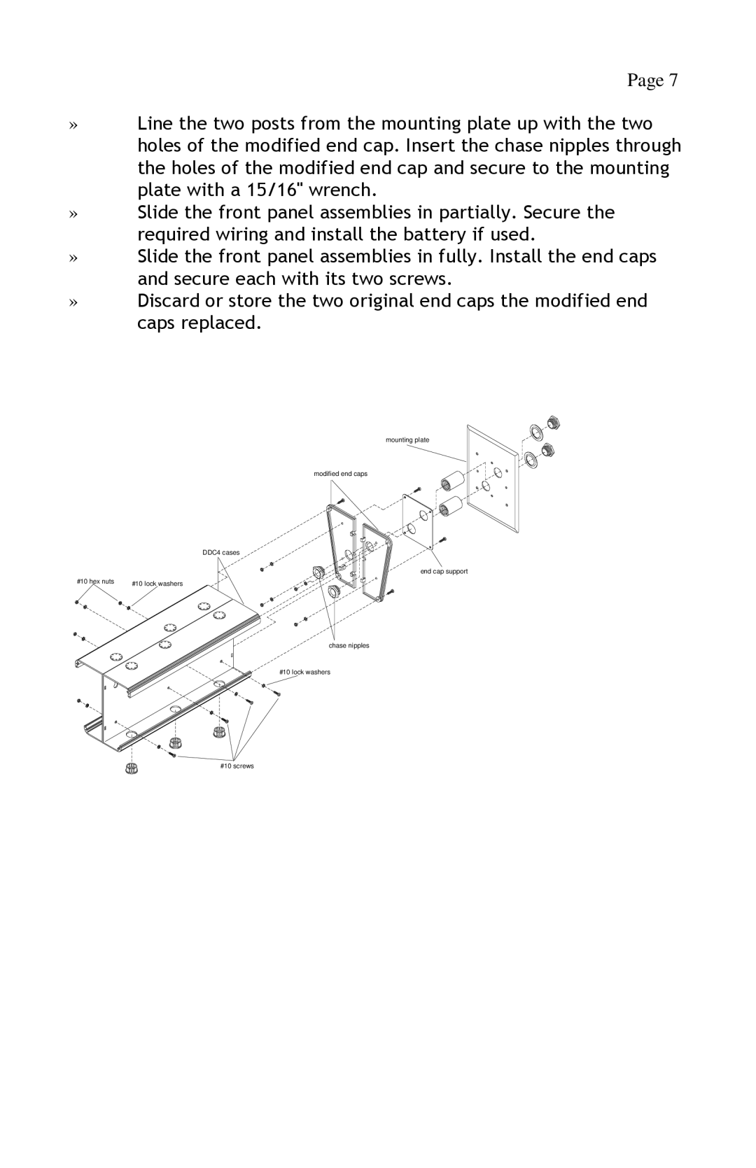 Lathem AT-DDC4 manual Chase nipples #10 lock washers #10 screws 