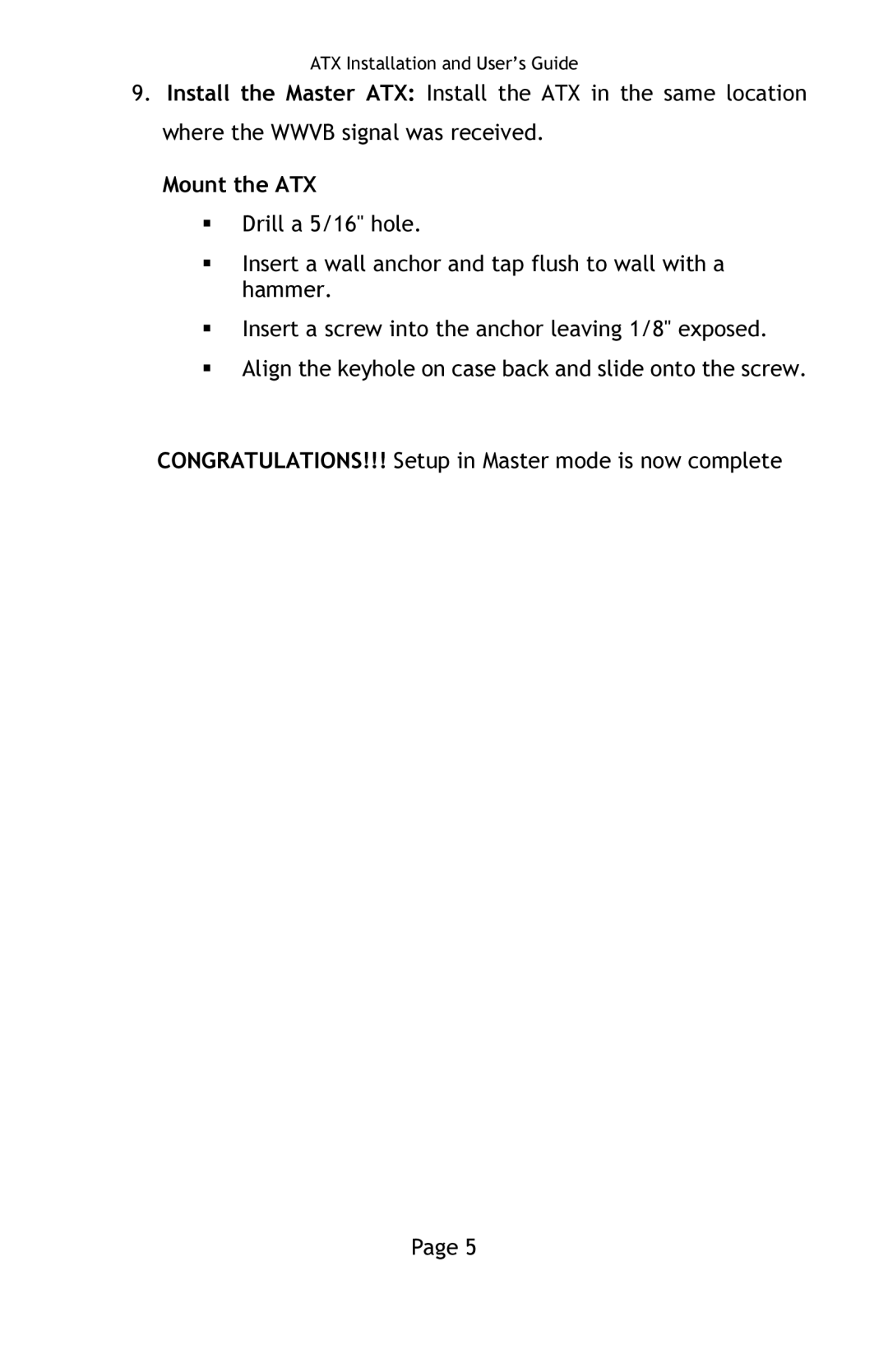 Lathem manual ATX Installation and User’s Guide 