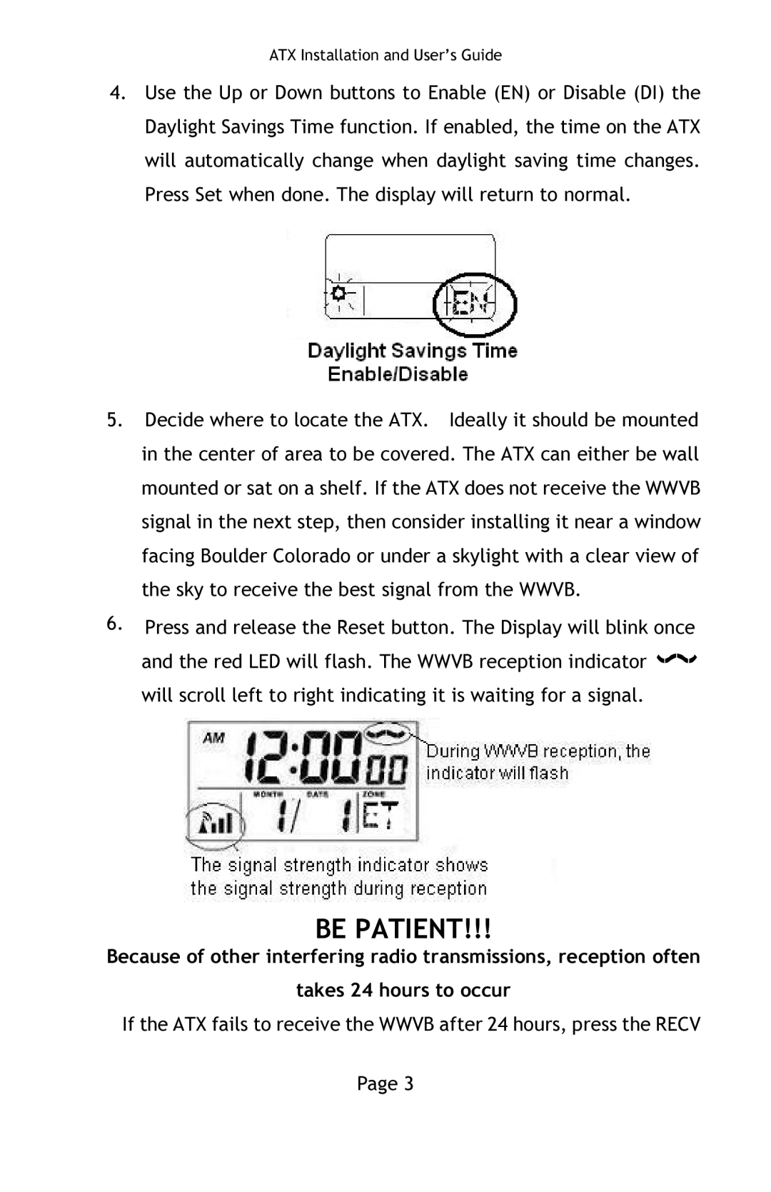 Lathem ATX manual Be Patient 