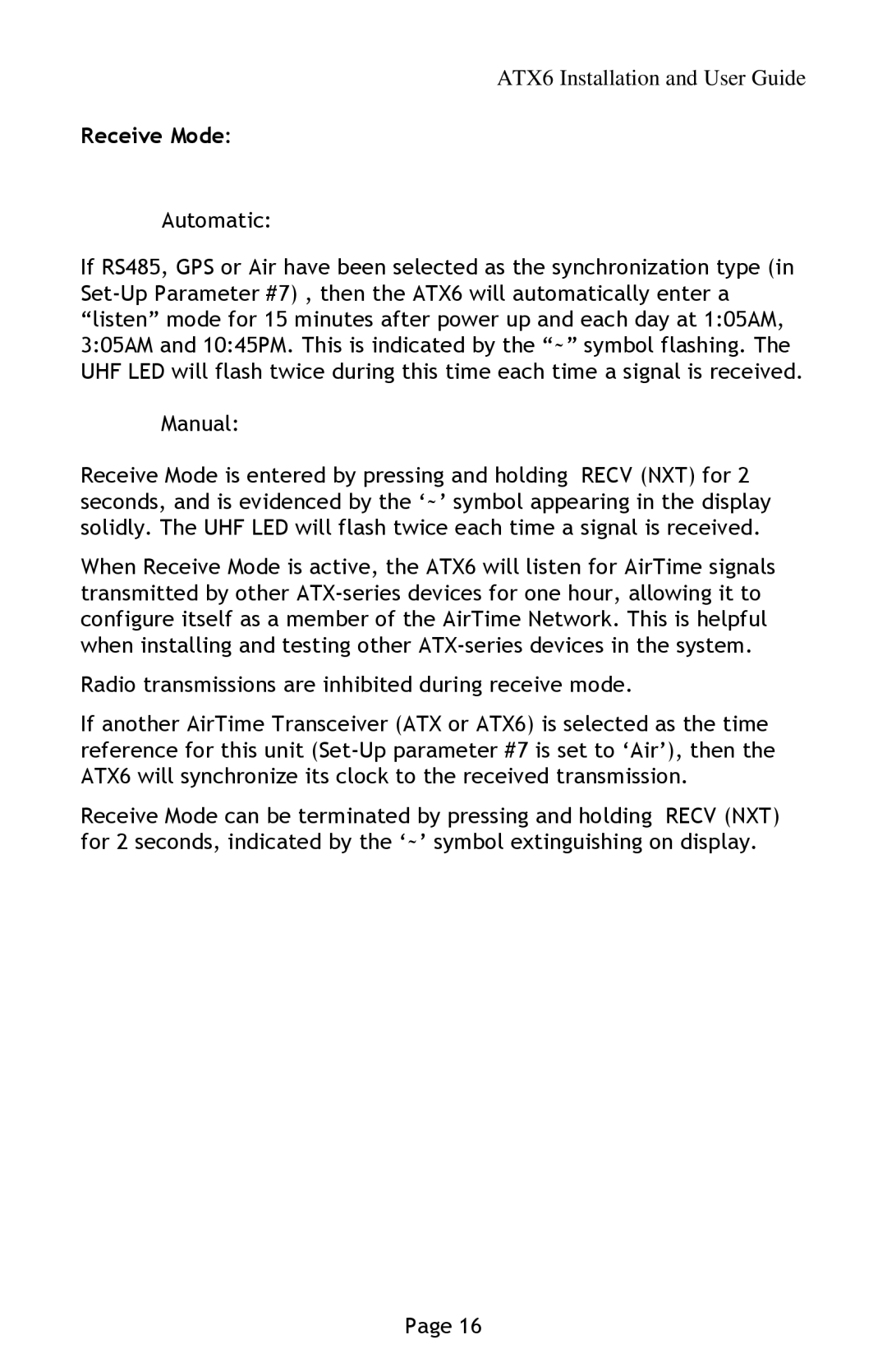 Lathem manual ATX6 Installation and User Guide 