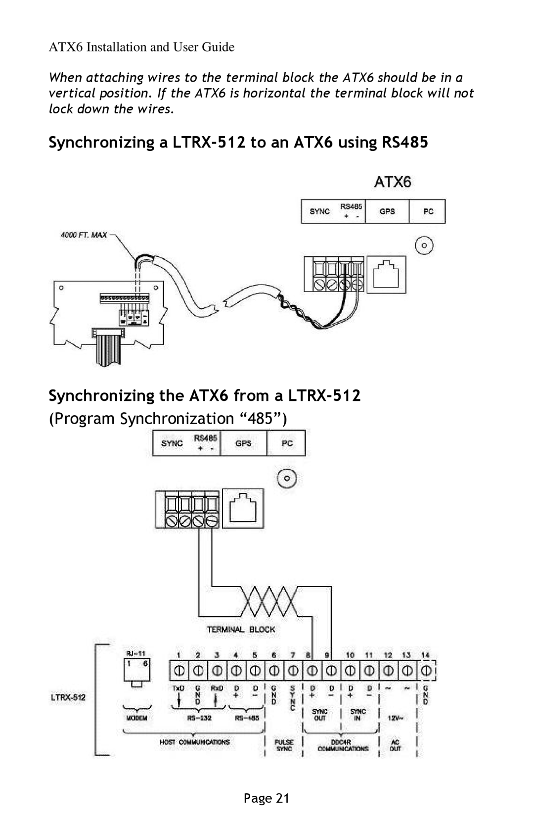 Lathem manual ATX6 Installation and User Guide 