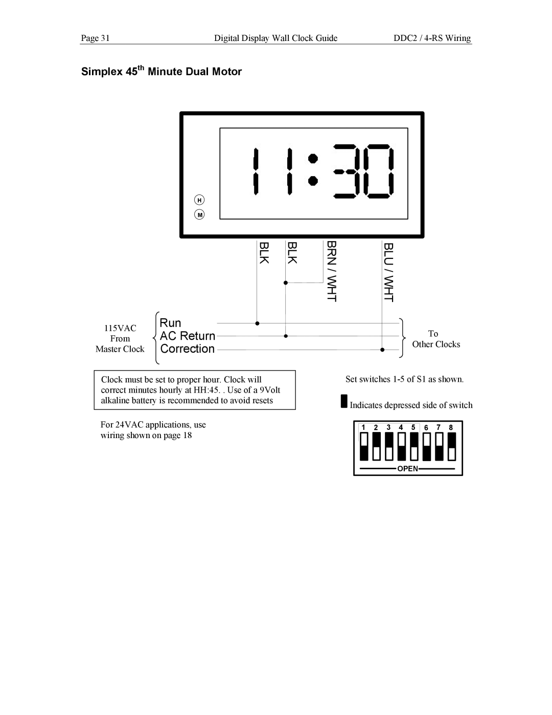 Lathem DDC4, DDC2 manual Simplex 45th Minute Dual Motor 