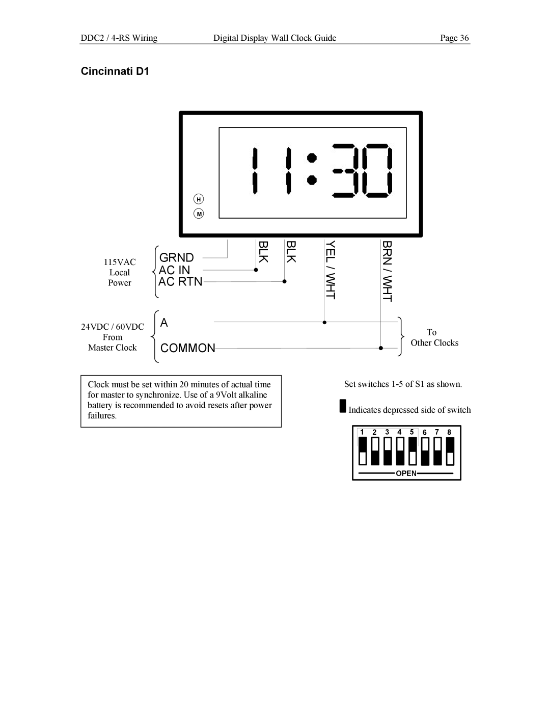 Lathem DDC2, DDC4 manual Common, Cincinnati D1 