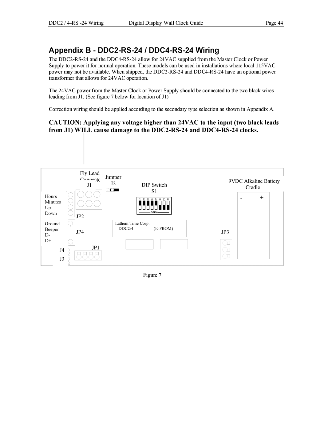 Lathem manual Appendix B DDC2-RS-24 / DDC4-RS-24 Wiring 