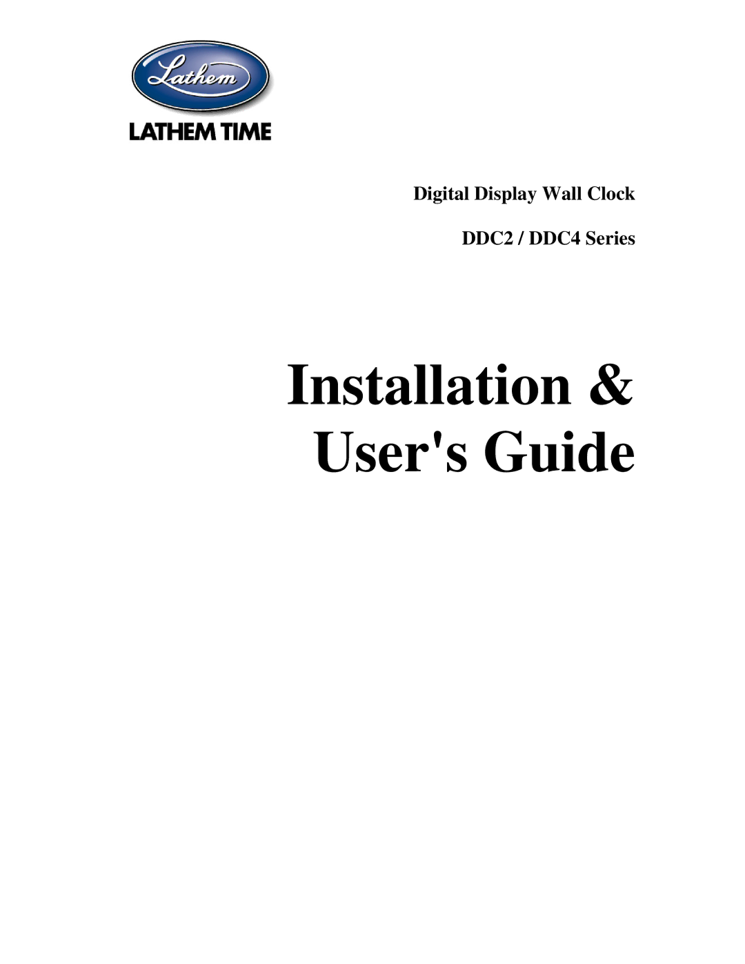 Lathem DDC2 manual Installation & Users Guide 