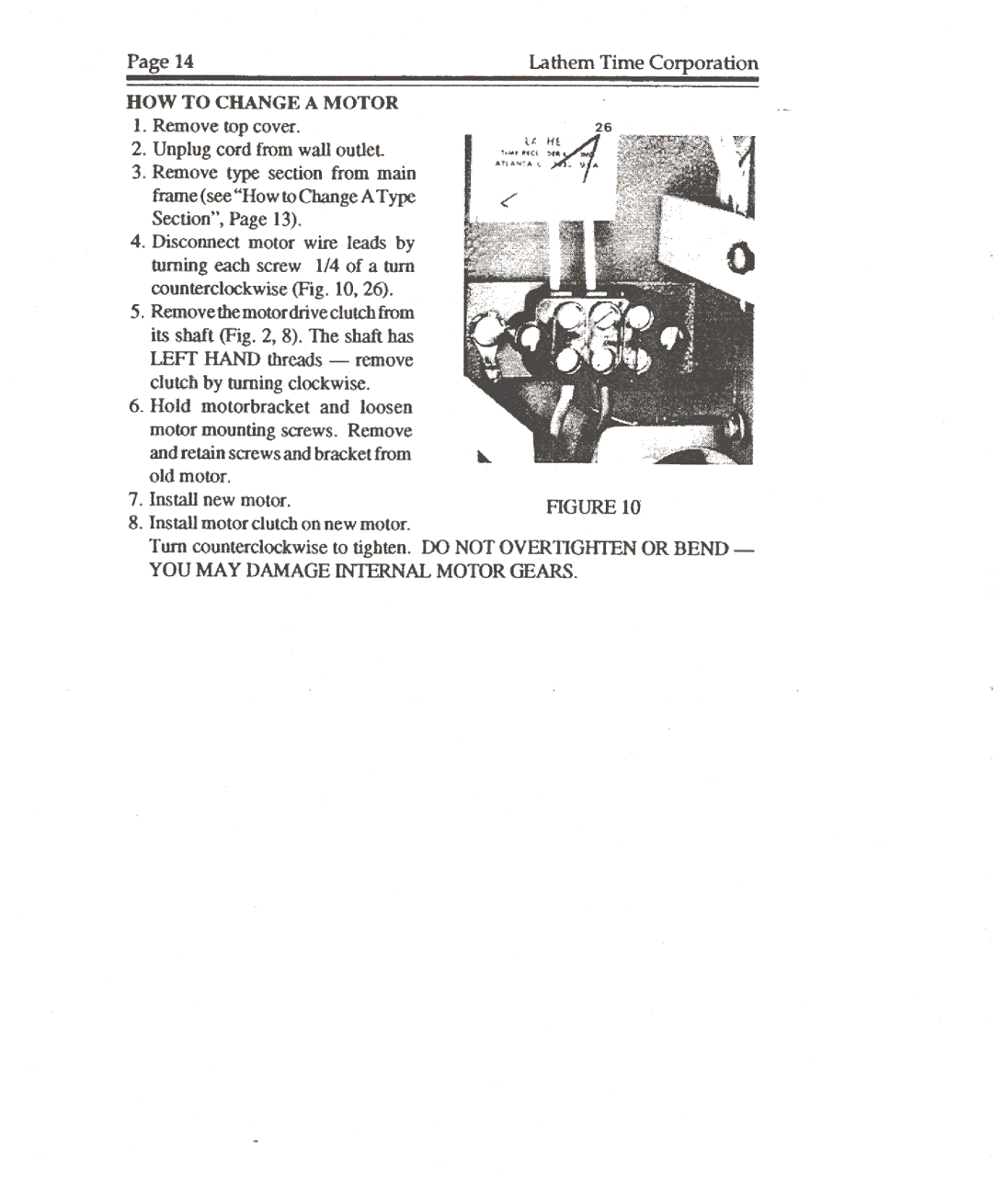 Lathem DWA-4000 manual 