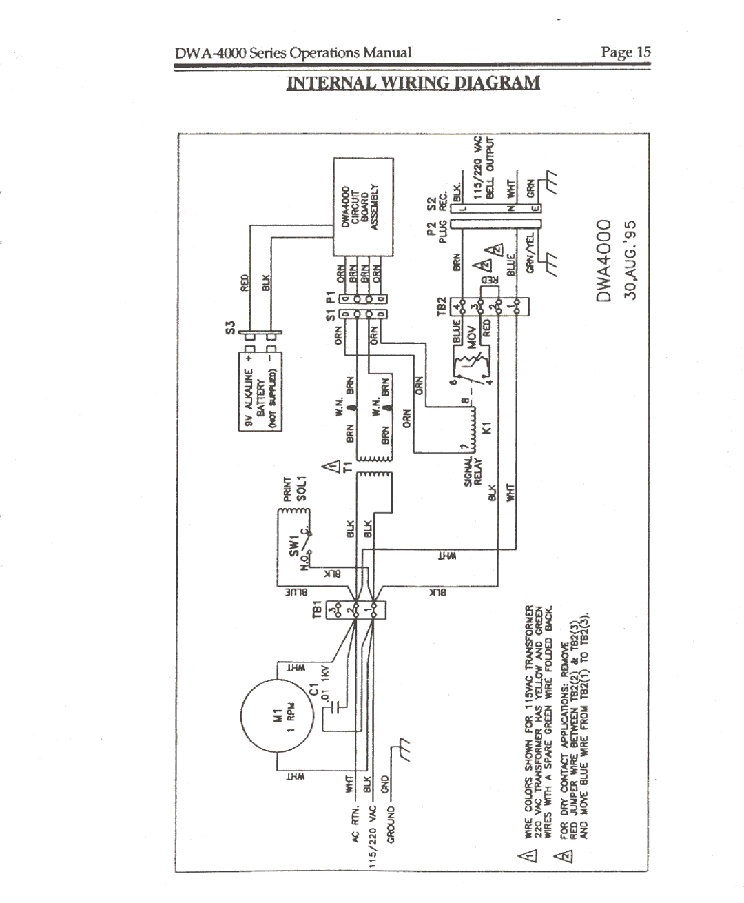 Lathem DWA-4000 manual 