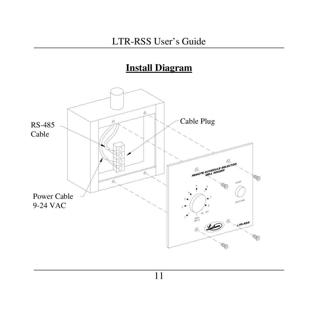 Lathem LTR-RSS manual Install Diagram 