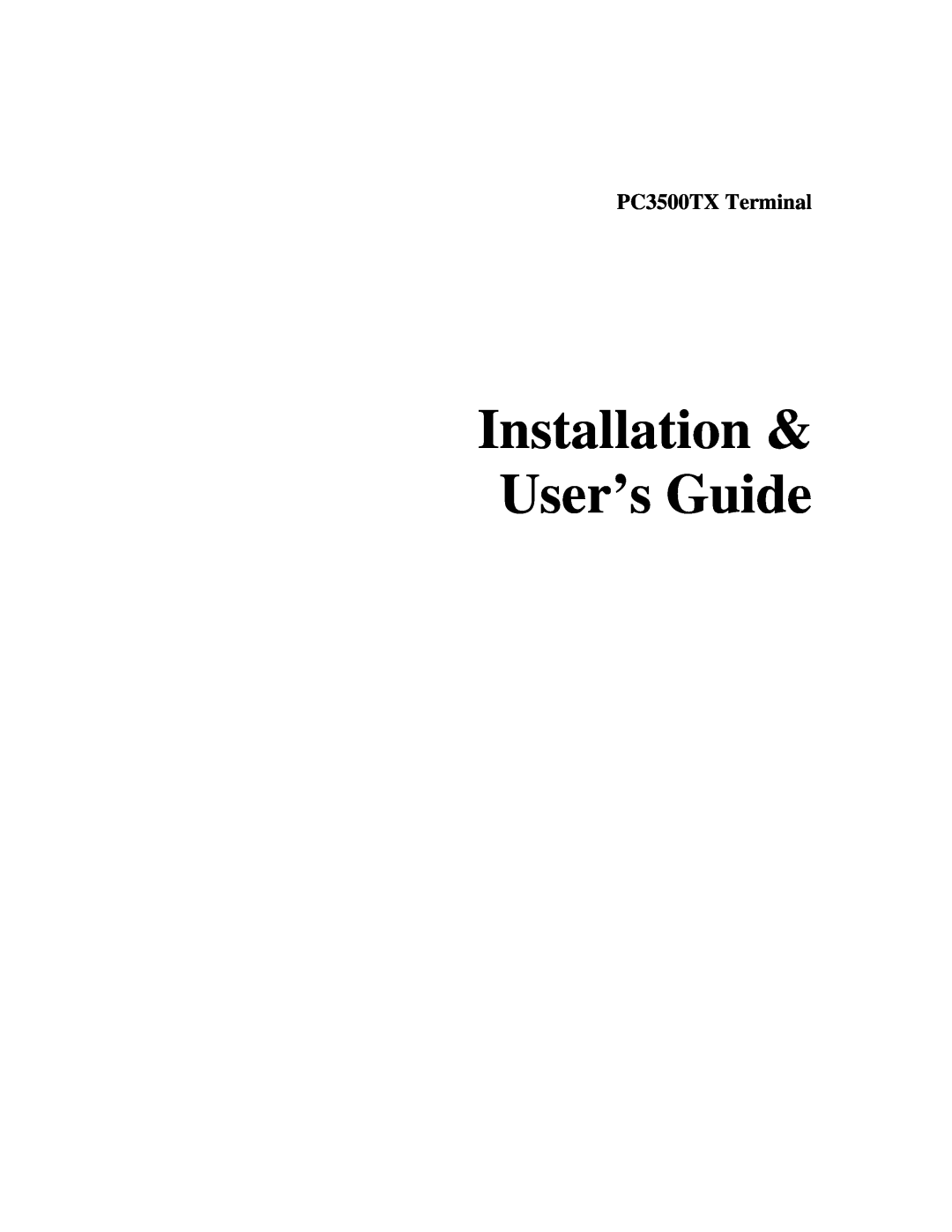 Lathem manual PC3500TX Terminal, Installation & User’s Guide 