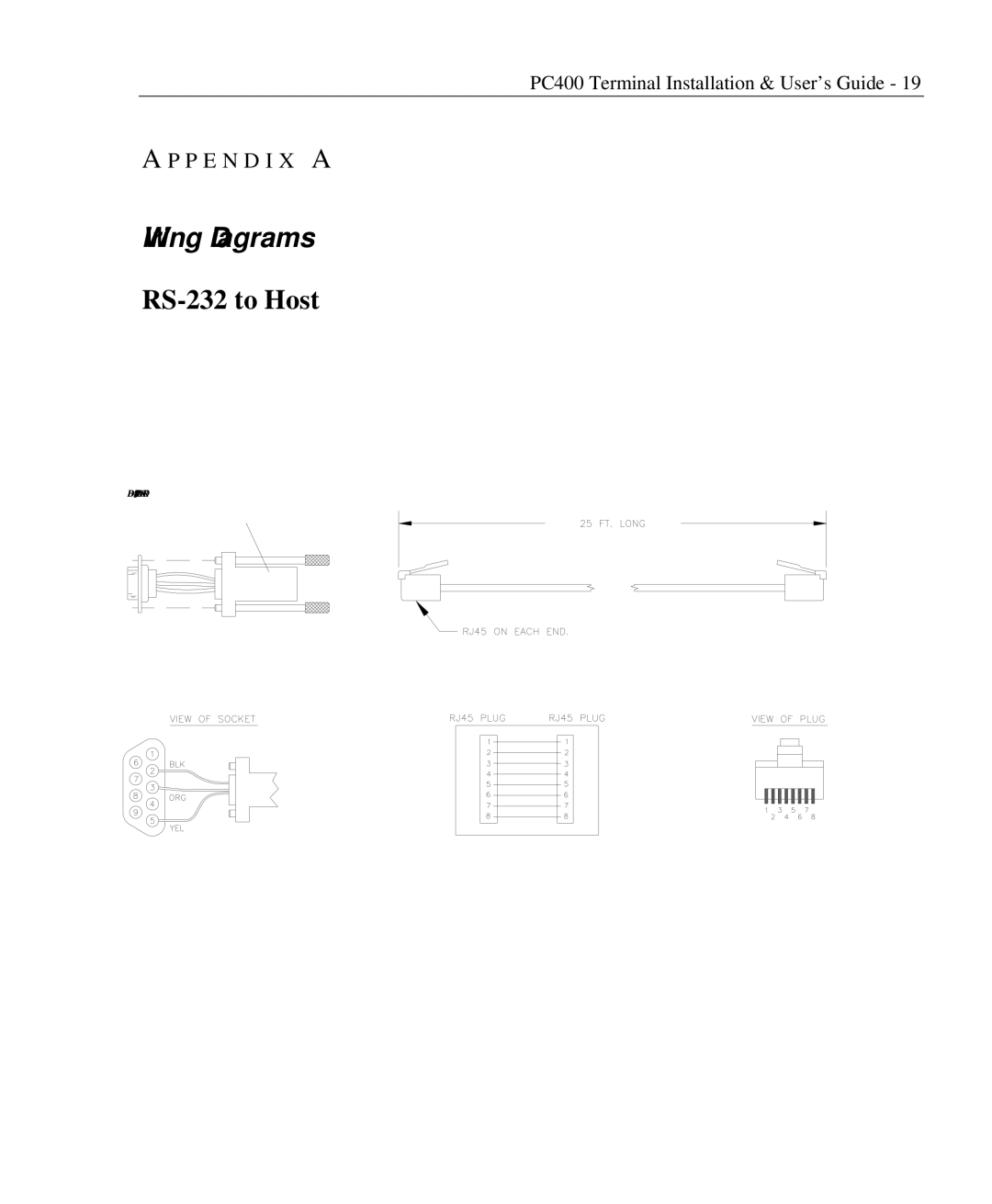 Lathem PC400TX manual Wiring Diagrams, RS-232 to Host 