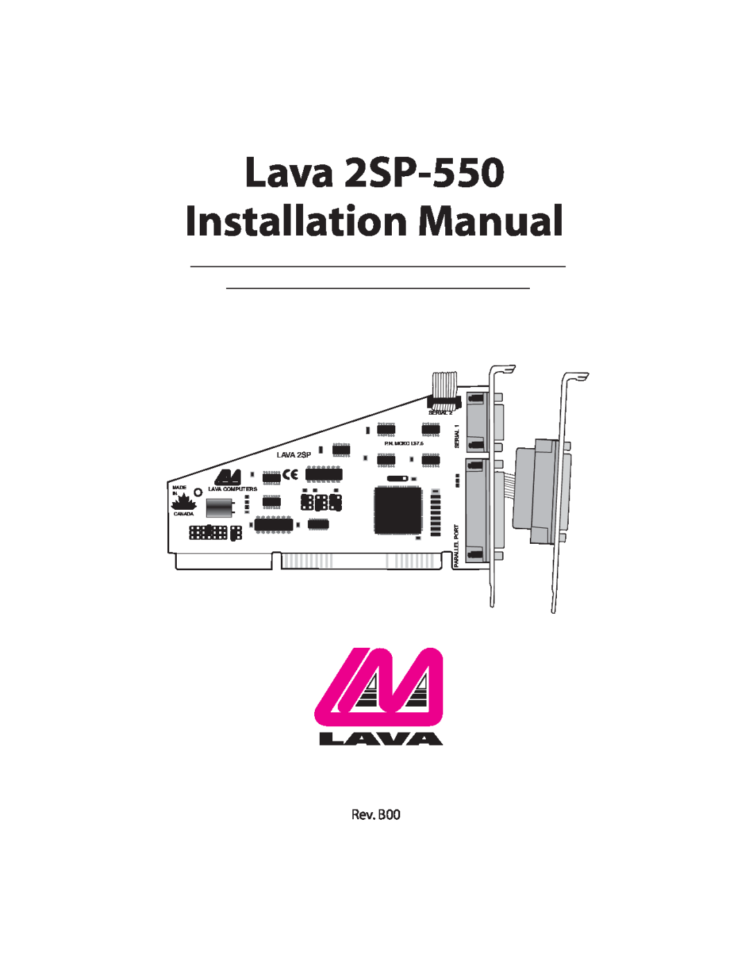 Lava Computer 2SP-550 manual LAVA 2SP-PCIe DB-9, DB-9 Quick Installation Guide, Pb RoHS, Port B, Port A, Lava Computers 