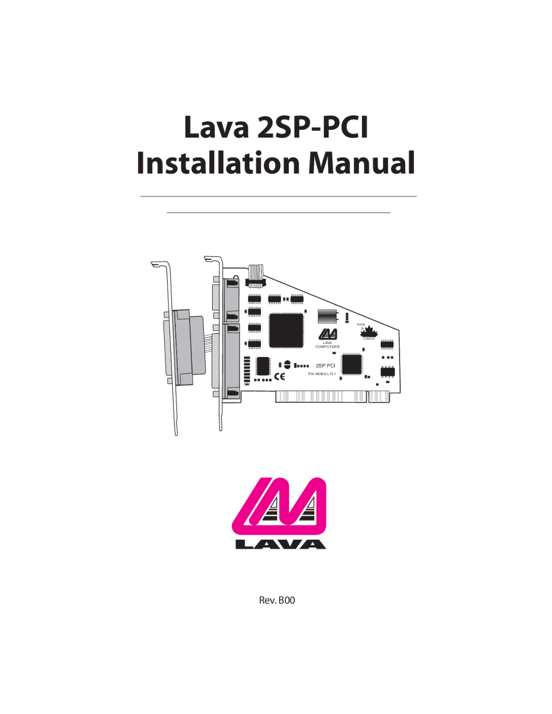 Lava Computer installation manual Lava 2SP-PCI Installation Manual 