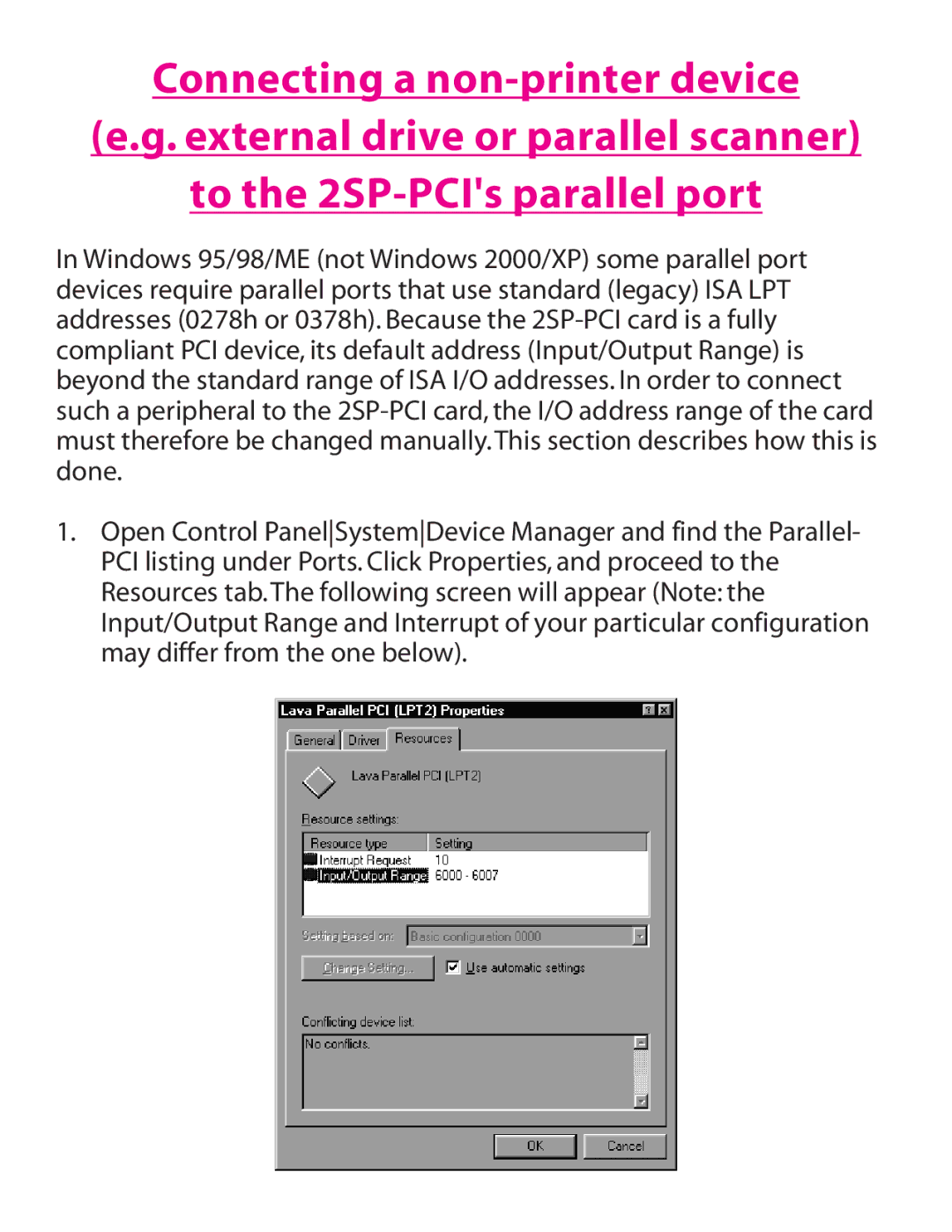 Lava Computer 2SP-PCI installation manual 