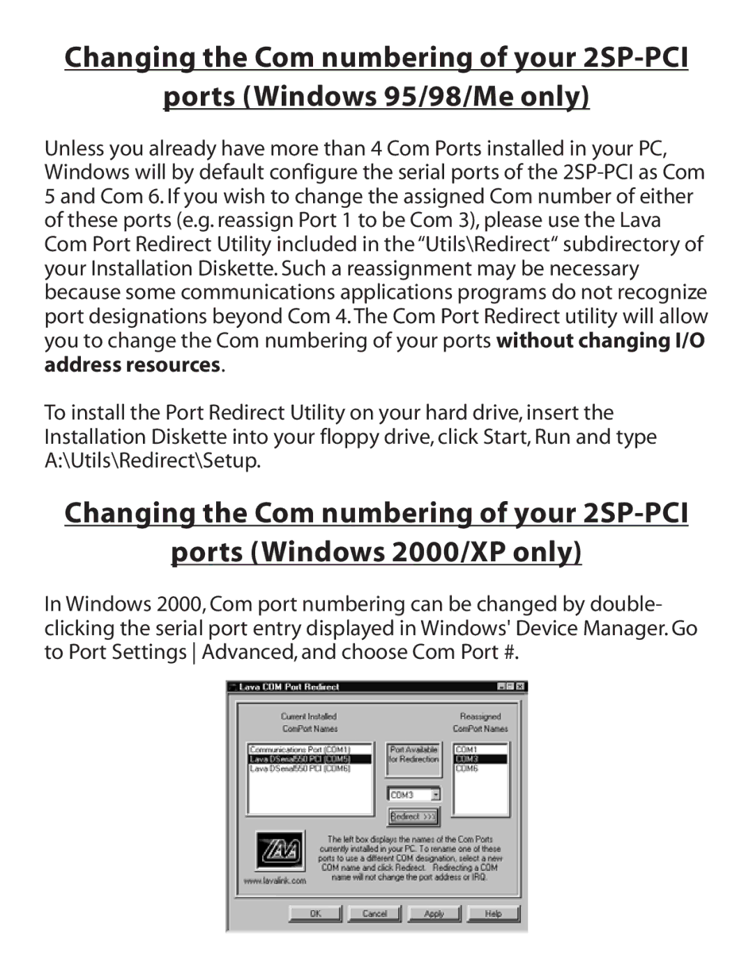 Lava Computer 2SP-PCI installation manual 