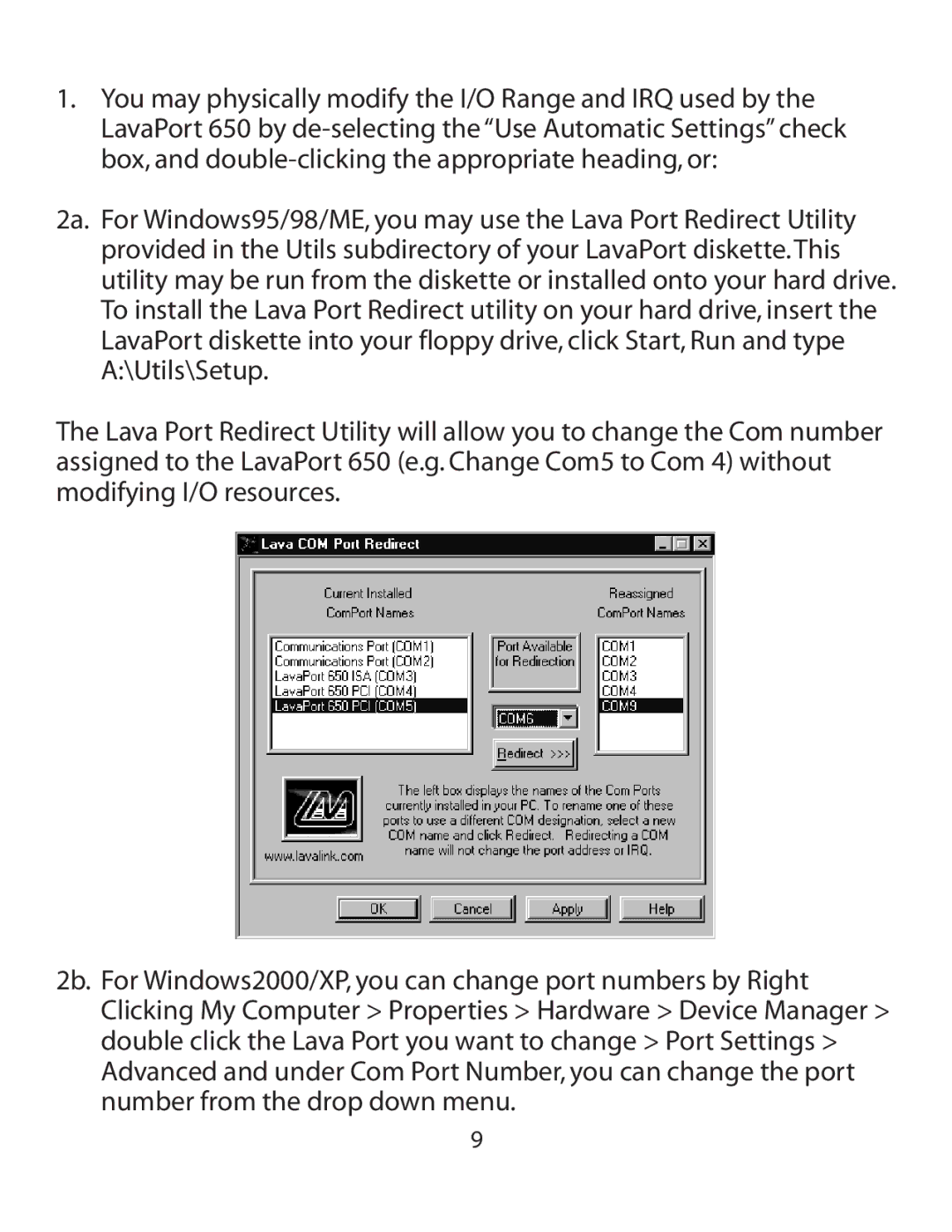 Lava Computer 650 installation manual 