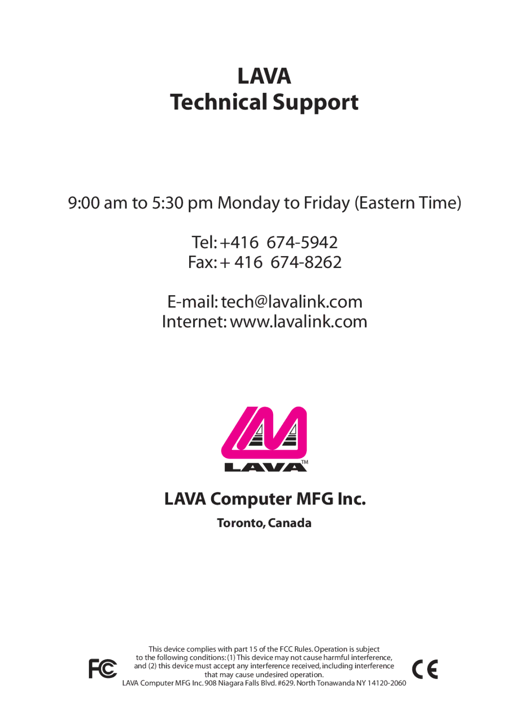 Lava Computer IP/232 manual Lava 