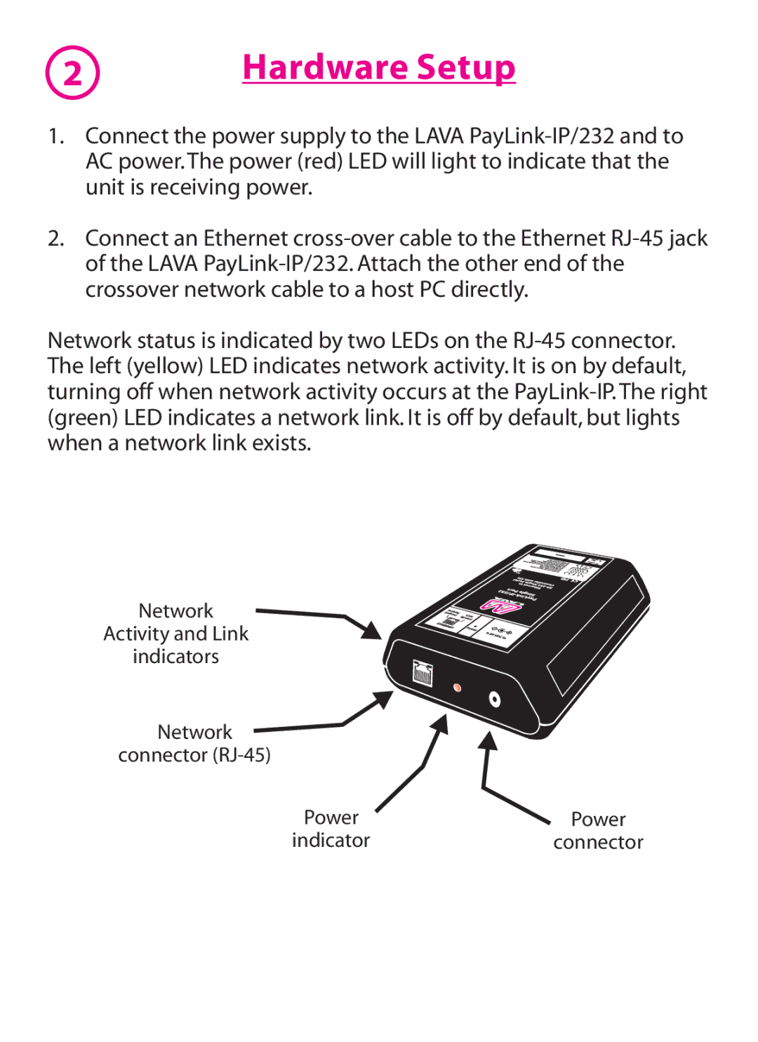 Lava Computer IP/232 manual Hardware Setup 