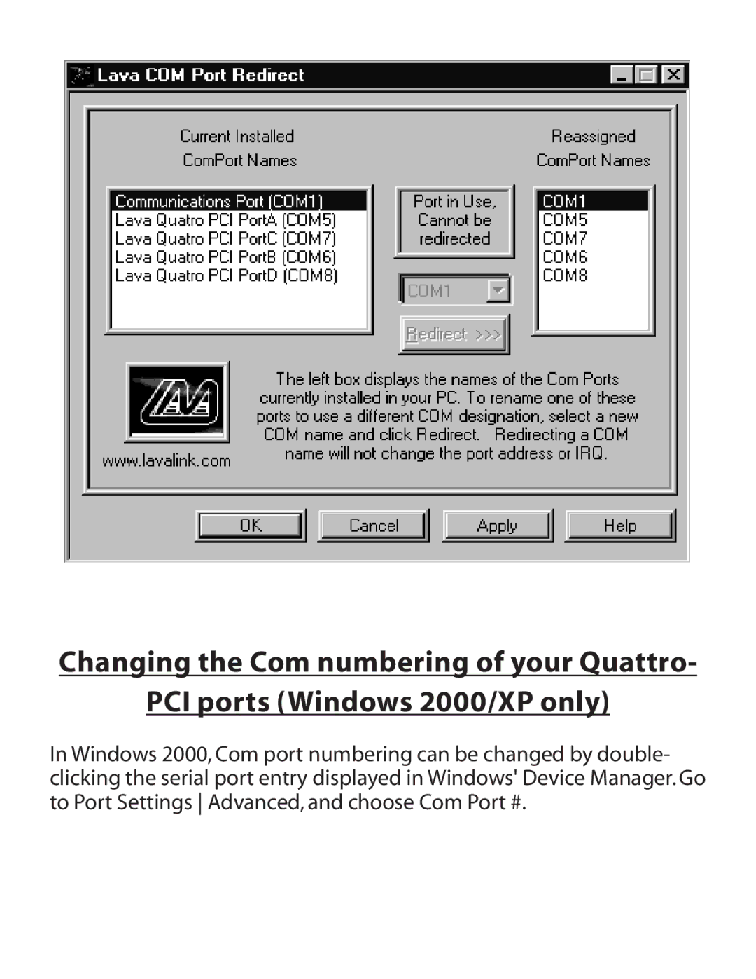 Lava Computer QUATTRO-PCI installation manual 