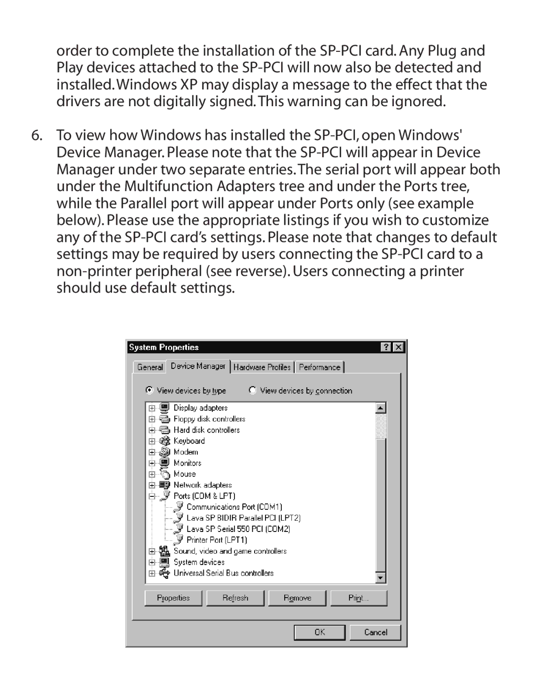 Lava Computer SP-PCI installation manual 