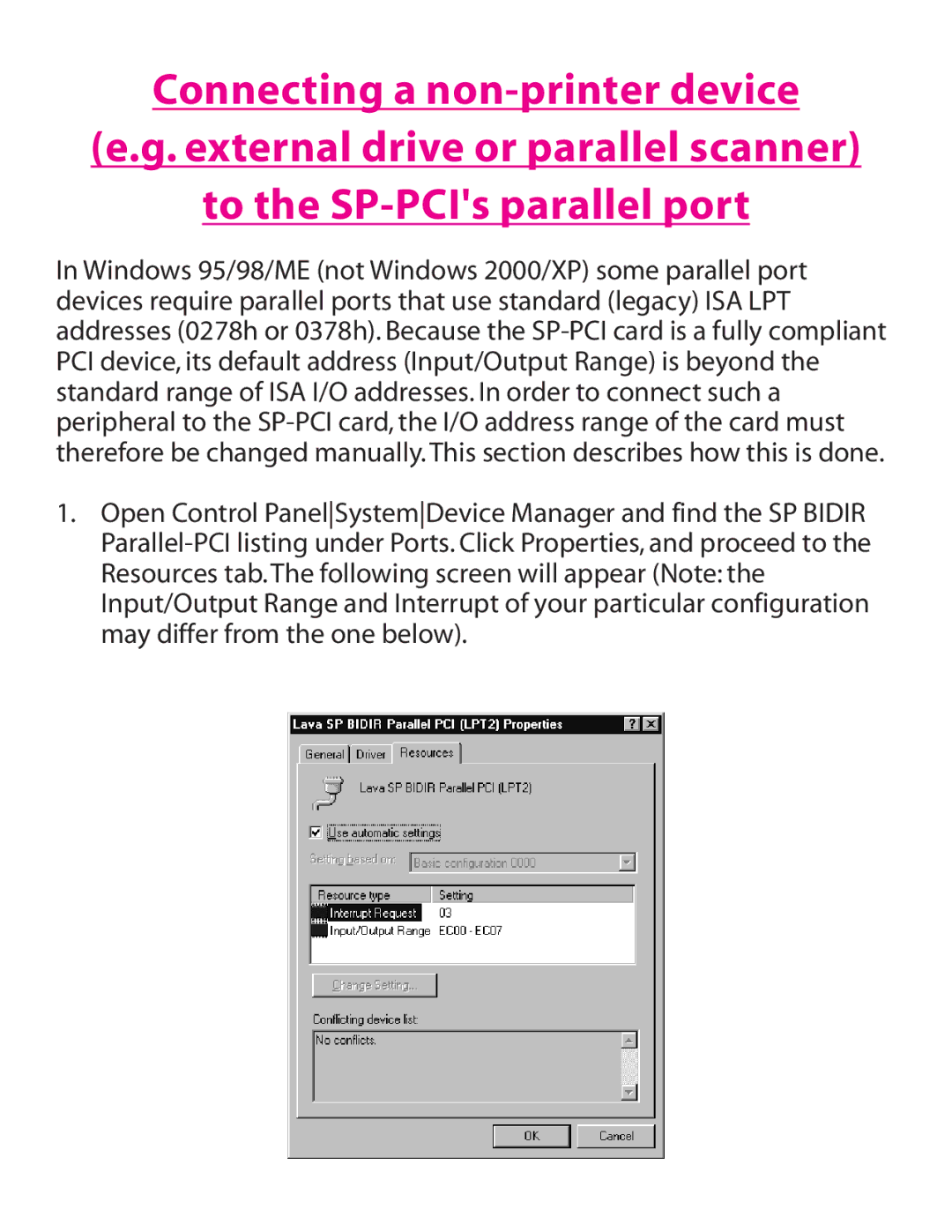 Lava Computer SP-PCI installation manual 