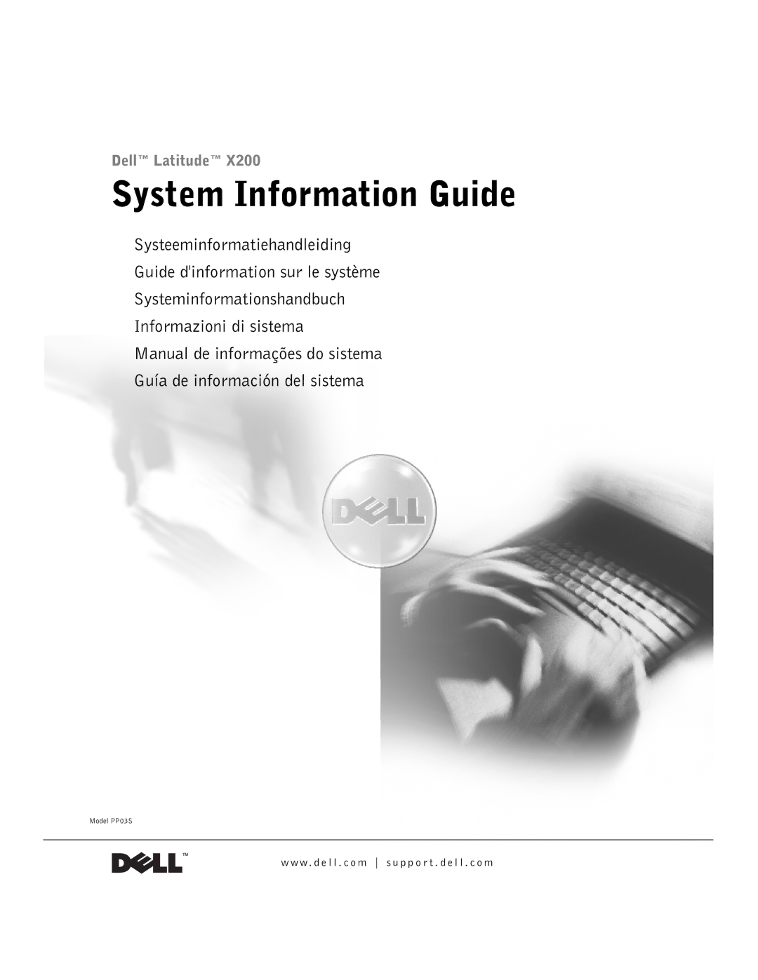LeapFrog PP03S manual System Information Guide, W . d e l l . c o m s u p p o r t . d e l l . c o m 