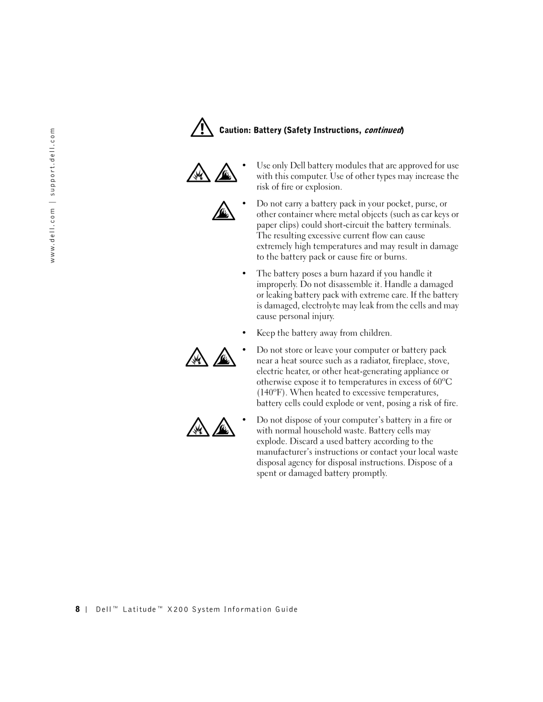 LeapFrog PP03S manual Dell Latitude X200 System Information Guide 