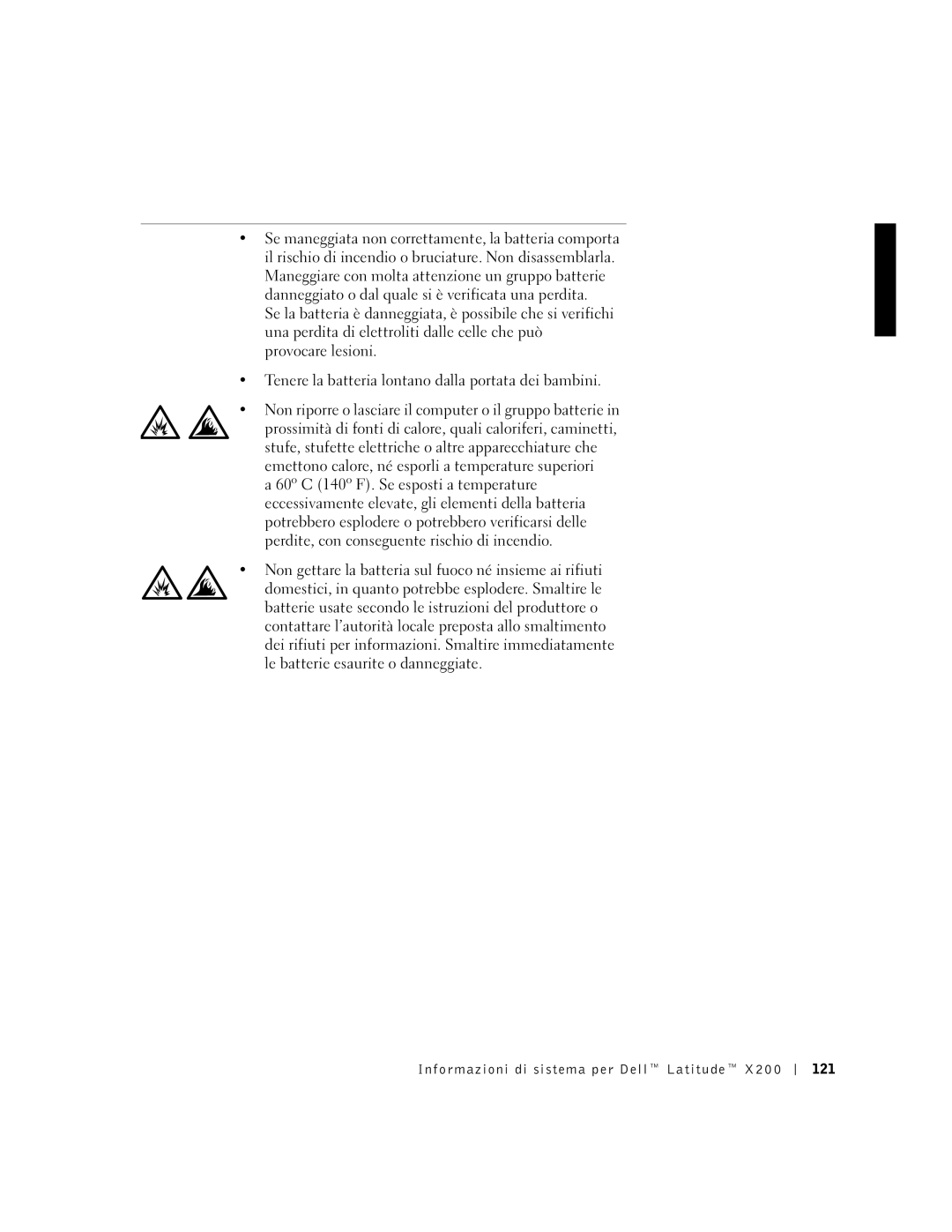 LeapFrog PP03S manual Informazioni di sistema per Dell Latitude 121 