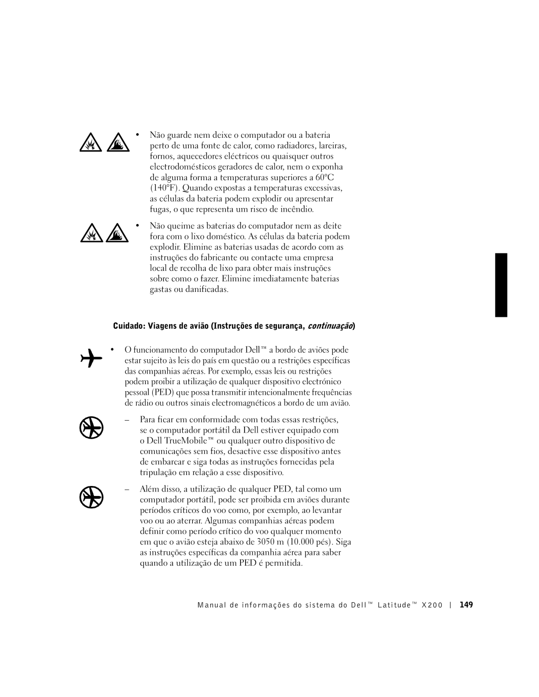 LeapFrog PP03S manual Manual de informações do sistema do Dell Latitude 149 