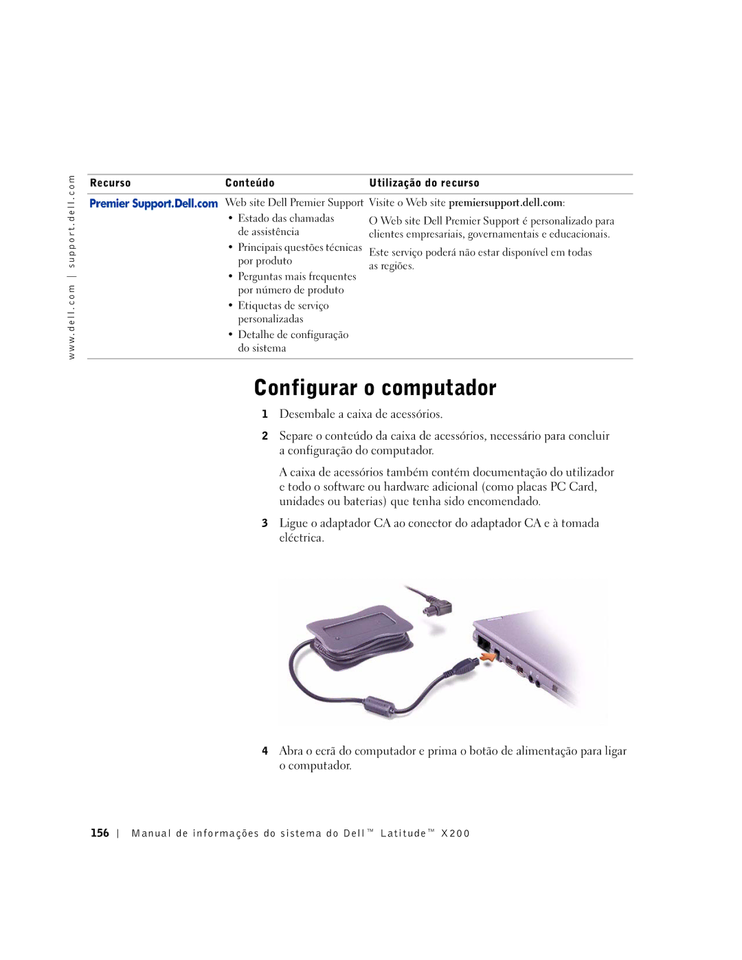 LeapFrog PP03S manual Configurar o computador, Manual de informações do sistema do Dell Latitude 