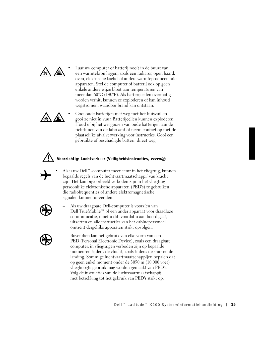 LeapFrog PP03S manual Voorzichtig Luchtverkeer Veiligheidsinstructies, vervolg 